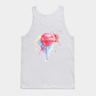 Watercolor Lollipop Sucker Tank Top